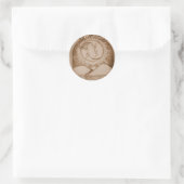 De maan ronde sticker (Tas)
