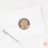 De maan ronde sticker (Envelop)