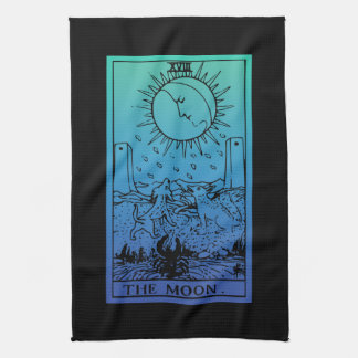De Maan Tarotkaart Gradiënt Keukenhanddoek