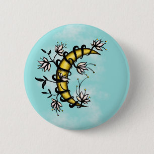 De maan van de Crescent die in de stijl van het Ta Ronde Button 5,7 Cm