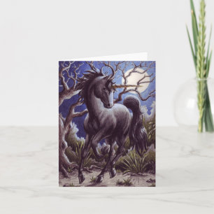 De Maan van de eenhoorn notecard Kaart