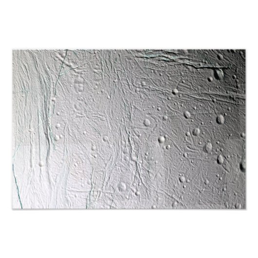 De maan van Saturnus Enceladus 2 Foto Afdruk (Voorkant)