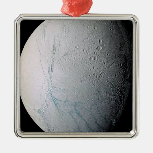 De maan van Saturnus Enceladus 2 Metalen Ornament (Voorkant)