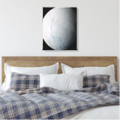 De maan van Saturnus Enceladus 3 Canvas Afdruk (Insitu (Slaapkamer))