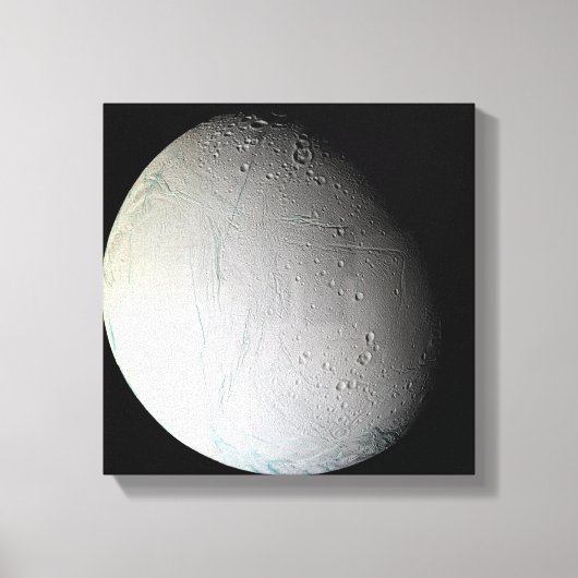 De maan van Saturnus Enceladus 3 Canvas Afdruk (Voorkant)