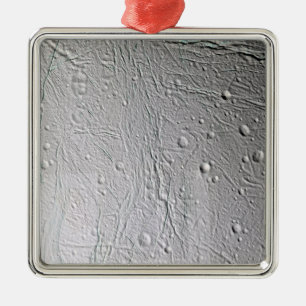 De maan van Saturnus Enceladus 4 Metalen Ornament