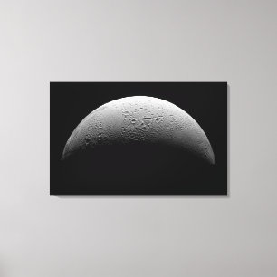 De maan van Saturnus Enceladus 5 Canvas Afdruk
