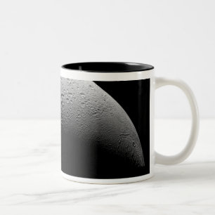 De maan van Saturnus Enceladus 5 Tweekleurige Koffiemok