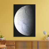 De maan van Saturnus Enceladus Canvas Afdruk (Insitu (Woonkamer))