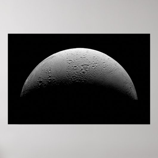 De maan van Saturnus Enceladus Poster (Voorkant)