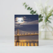 De maan vanavond over de Brug Briefkaart (Staand voorkant)