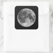 De maan vierkante sticker (Tas)