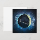 De maan - Wenskaart Feestdagenkaart (Voorkant / Achterkant)