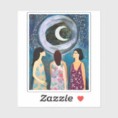 De Maan Zegen Vrouwen Kunstwerk Sticker (Vel)