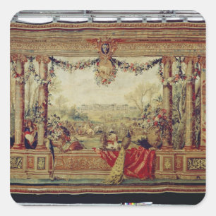 De maand april/het hoogtepunt van Versailles Vierkante Sticker