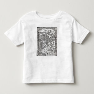 De maand augustus, vanaf de kalender van een herde kinder shirts