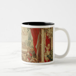 De maand januari/het Louvre Tweekleurige Koffiemok