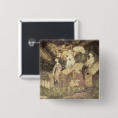 De maand juni vierkante button 5,1 cm (Voorkant /achterkant)