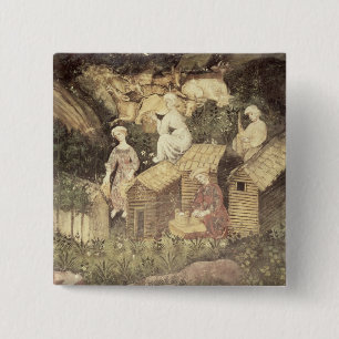 De maand juni vierkante button 5,1 cm