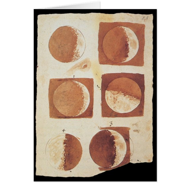 De maanfstanden Galileo 1616 (Voorkant)