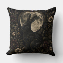 De Maanhase | Gothische Hemelse Botanische Throw
