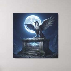 De Maanverlichte Soevereine Adelaar Canvas Afdruk