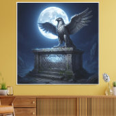 De Maanverlichte Soevereine Adelaar Canvas Afdruk (Insitu (Woonkamer))