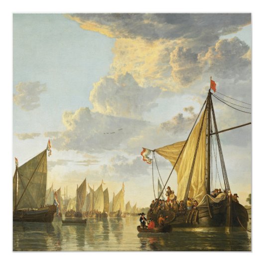 De Maas in het Poster Dordrecht Aelbert Cuyp Perfect Poster (Voorkant)
