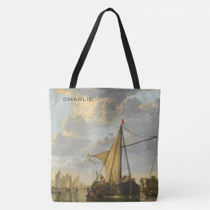 "De Maas" kunst aangepaste monogram zakken Draagtas