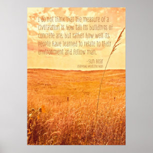 De maatregel van een beschaving poster