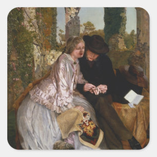 De maatregel voor de bruiloft, 1855 vierkante sticker