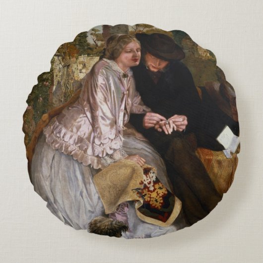De maatregel voor de bruiloft Ring, 1855 Rond Kussen (Voorkant)