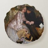 De maatregel voor de bruiloft Ring, 1855 Rond Kussen (Achterkant)