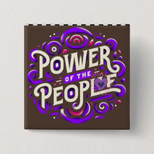 DE MACHT VAN HET VOLK BUTTON (Voorkant)