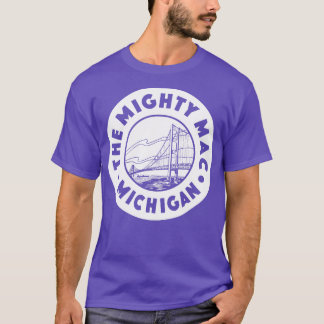 De machtige Mac Michigan cirkel wit T-shirt