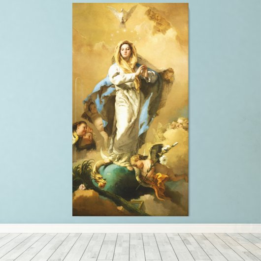 De macularisatie door Giovanni B. Tiepolo Canvas Afdruk (Insitu (Houten vloer))