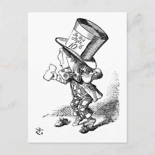 De Mad Hatter Briefkaart (Voorkant)