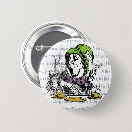 De Mad Hatter Button (Voorkant /achterkant)