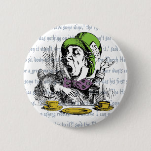 De Mad Hatter Button