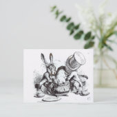 De Mad Hatter en de Maart Hare Briefkaart (Staand voorkant)