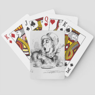 De Mad Hatter, illustratie uit 'Alice' Pokerkaarten