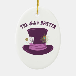 De Mad Hatter Keramisch Ornament