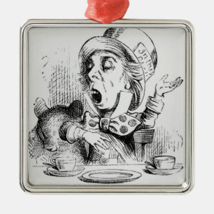 De Mad Hatter Metalen Ornament