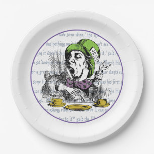De Mad Hatter Papieren Bordje