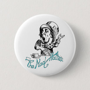 De Mad Hatter Ronde Button 5,7 Cm