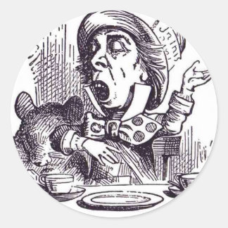 De Mad Hatter Ronde Sticker