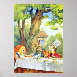 De Mad Hatters Tea Party Full Color Poster