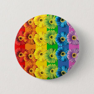 De Madeliefjes van de regenboog Ronde Button 5,7 Cm
