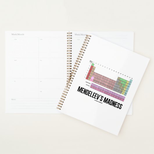 De Madness Periodic Table of Elements van Mendelee Planner (Display)
