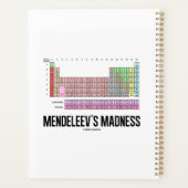 De Madness Periodic Table of Elements van Mendelee Planner (Achterkant)